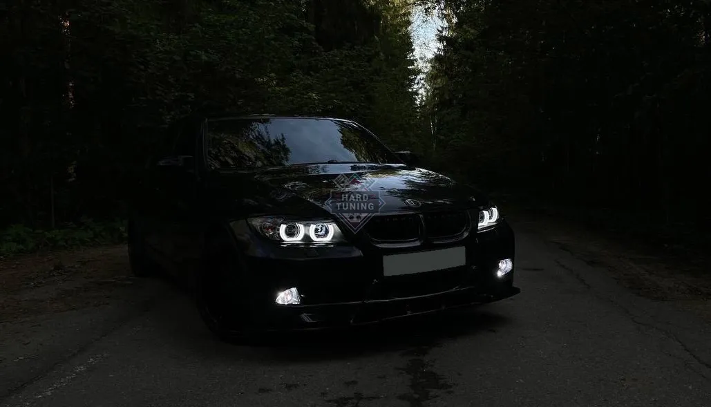 Передние фары BMW E90/E91 (2005-2008) HEADLIGHTS U-LED LIGHT 3D fits черные