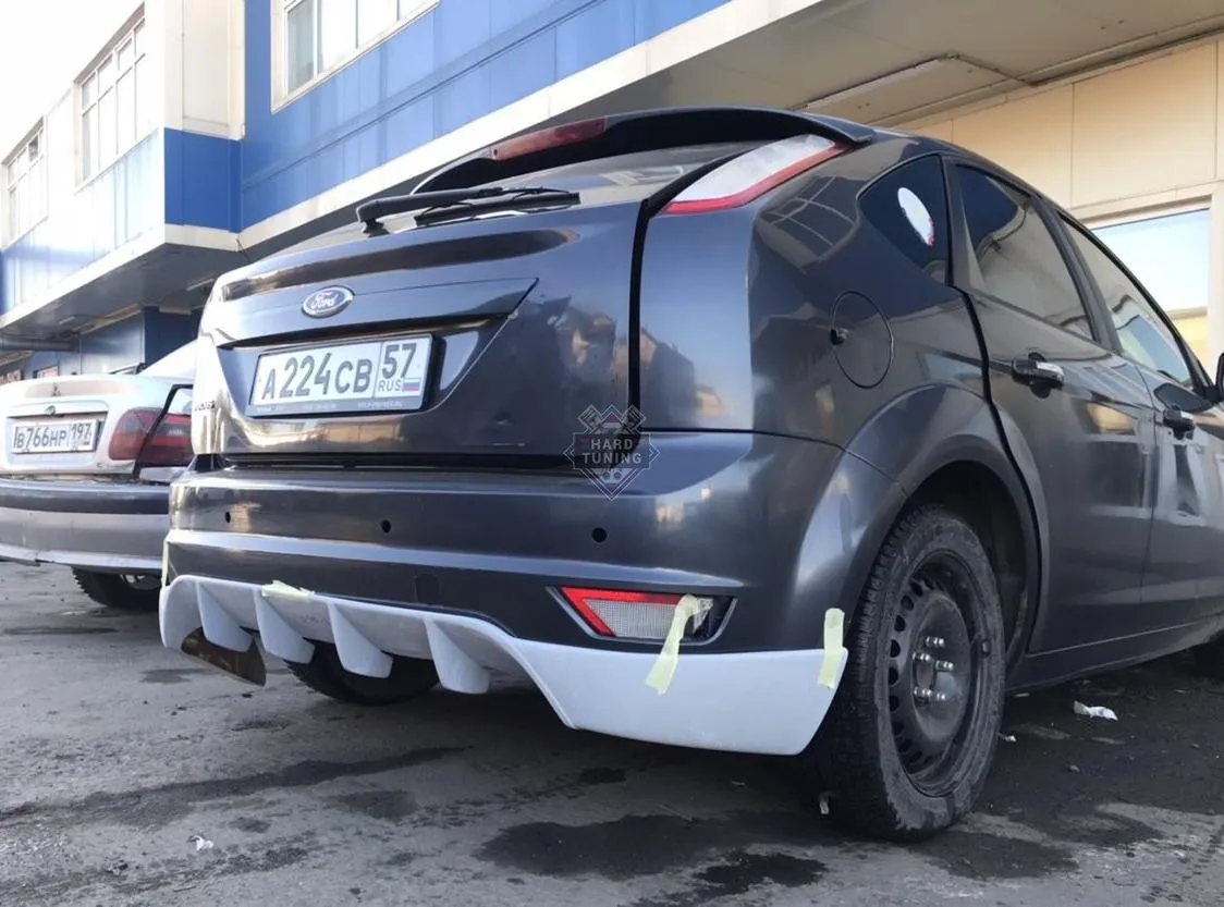 Накладка-диффузор на задний бампер LORD Ford Focus 2 хетчбек рестайлинг