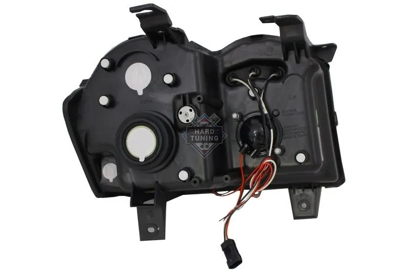 Передние фары Jeep Grand Cherokee (2005-2008) Angel Eyes черные