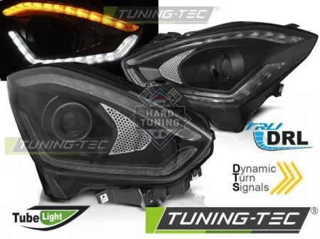 Передние фары Suzuki Swift 5 (2017-н.в.) Tube Light SEQ черные