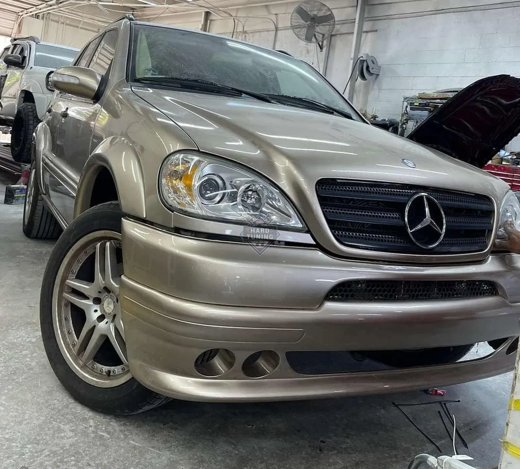 Накладка на передний бампер BR style Mercedes M-Klasse (W163) Дорестайл