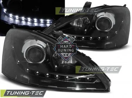 Передние фары FORD FOCUS 1 (2001-2004) DAYLIGHT черные