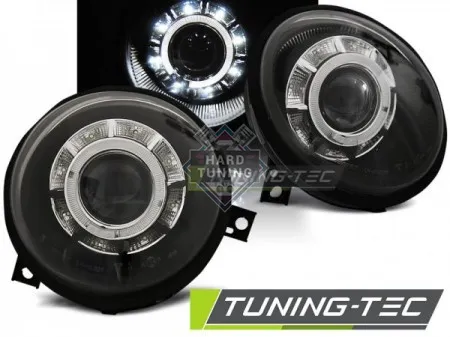 Передние фары Volkswagen Lupo 1 (1998-2005) Daylight черные