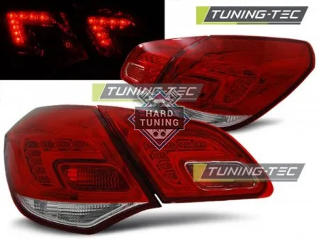 Задние фонари Opel Astra J (2010-2015) Hatchback LED красно-белые