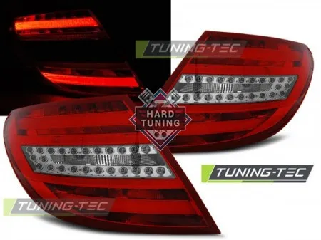 Задние фонари Mercedes W204 Sedan (2007-2010) LED Bar красно-белые