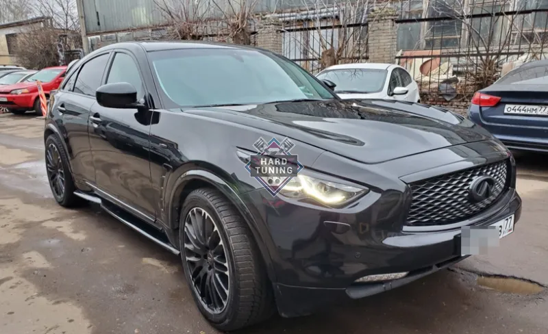 Сплиттеры под пороги штатные Infiniti FX30D/FX35/FX37/FX50 (S51)