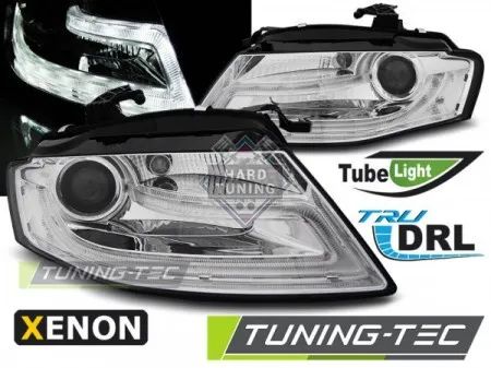 Передние фары AUDI A4 B8 04.08-11 XENON HEADLIGHTS TRUE DRL fits хром