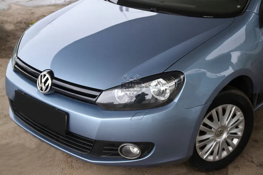 Накладки на передние фары (реснички) Golf 6 2009-2012