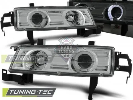 Передние фары Honda Prelude 4 (1992-1997) Angel Eyes хром