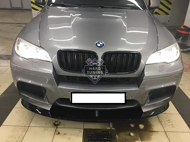 Сплиттер переднего бампера Parsan BMW X6M E71/ Х5М Е70