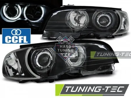 Передние фары BMW E46 (1999-2003) COUPE CABRIO HEADLIGHTS ANGEL EYES CCFL fits черные