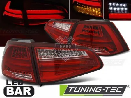 Задние фонари VW GOLF 7 (2012-2017) LED BAR TAIL LIGHTS fits красно-белые