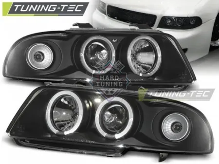 Передние фары AUDI A4 B5 1994-1998 HEADLIGHTS ANGEL EYES fits черные