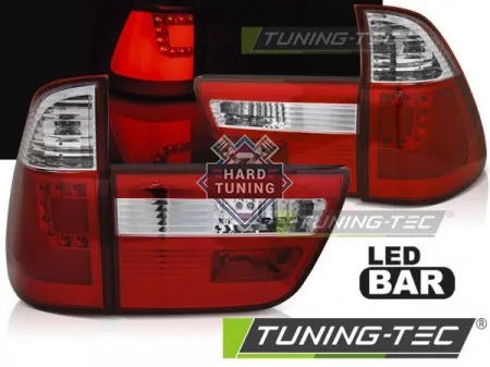 Задние фары BMW X5 E53 (1999-2003) LED BAR TAIL LIGHTS fits красно-белые