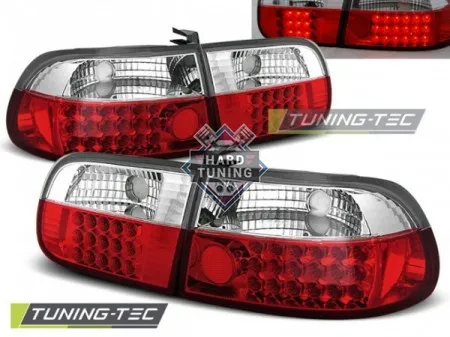 Задние фонари Honda Civic (1991-1995) 3D LED красно-белые