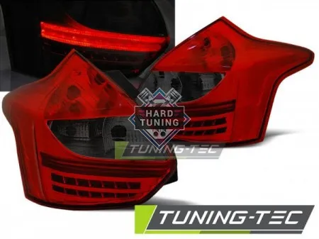 Задние фонари Ford Focus 3 (2011- 2014) Hatchback LED красно-тонированные