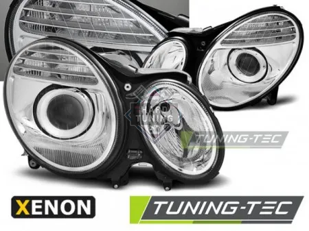 Передние фары Mercedes W211 (2002-2006) Xenon хром