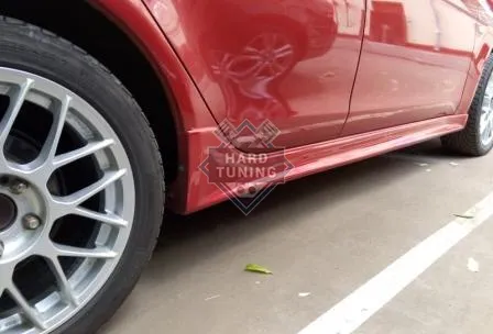 Накладки на пороги 2.0 Mitsubishi Lancer 10 (2007-2016) ABS пластик