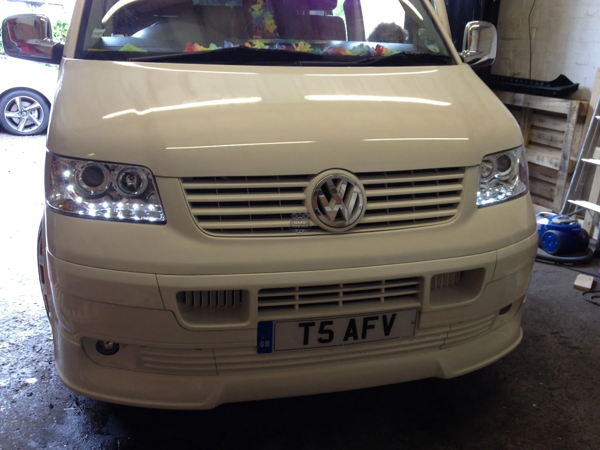 Передние фары Volkswagen T5 (2003-2009) Daylight хром