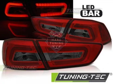 Задние фонари Mitsubishi Lancer 10 Sedan (2008-2011) LED BAR красно-тонированные