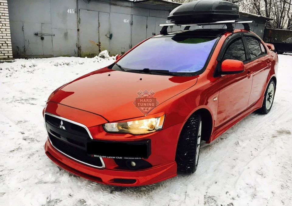 Обвес ZODIAK (под одиночный/под двойной выхлоп) Mitsubishi Lancer 10 (2011-2016) стеклопластик