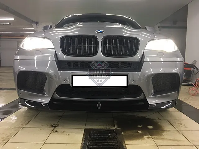 Сплиттер переднего бампера Parsan BMW X6M E71/ Х5М Е70