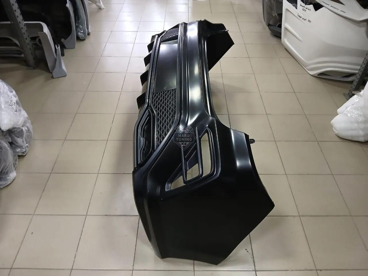 Задний бампер KUDOS KIA Rio 4 (2017-2020) под штатный / под двойной выхлоп