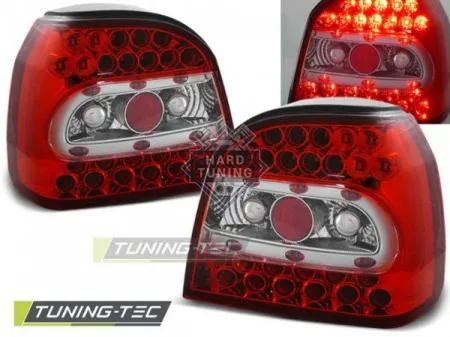 Задние фонари VW GOLF 3 (1991-1997) LED TAIL LIGHTS fits красно-белые