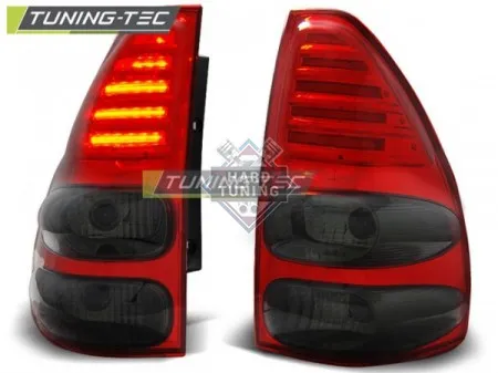 Задние фонари Toyota Land Cruiser 120 (2003-2009) LED красно-тонированные