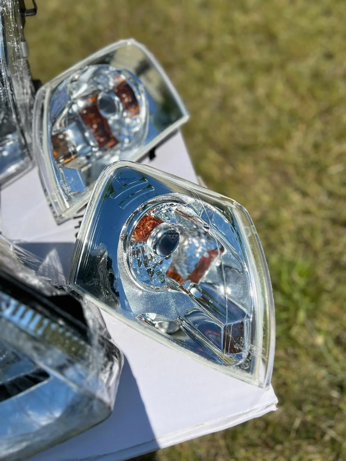 Передние фары Volkswagen Passat B5 (1996-2000) Angel Eyes хром