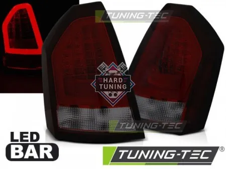 Задние фонари Chrysler 300C (2005-2008) LED BAR красно-тонированные
