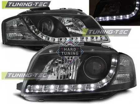 Передние фары AUDI A3 8P 2003-2008 HEADLIGHTS DAYLIGHT fits черные