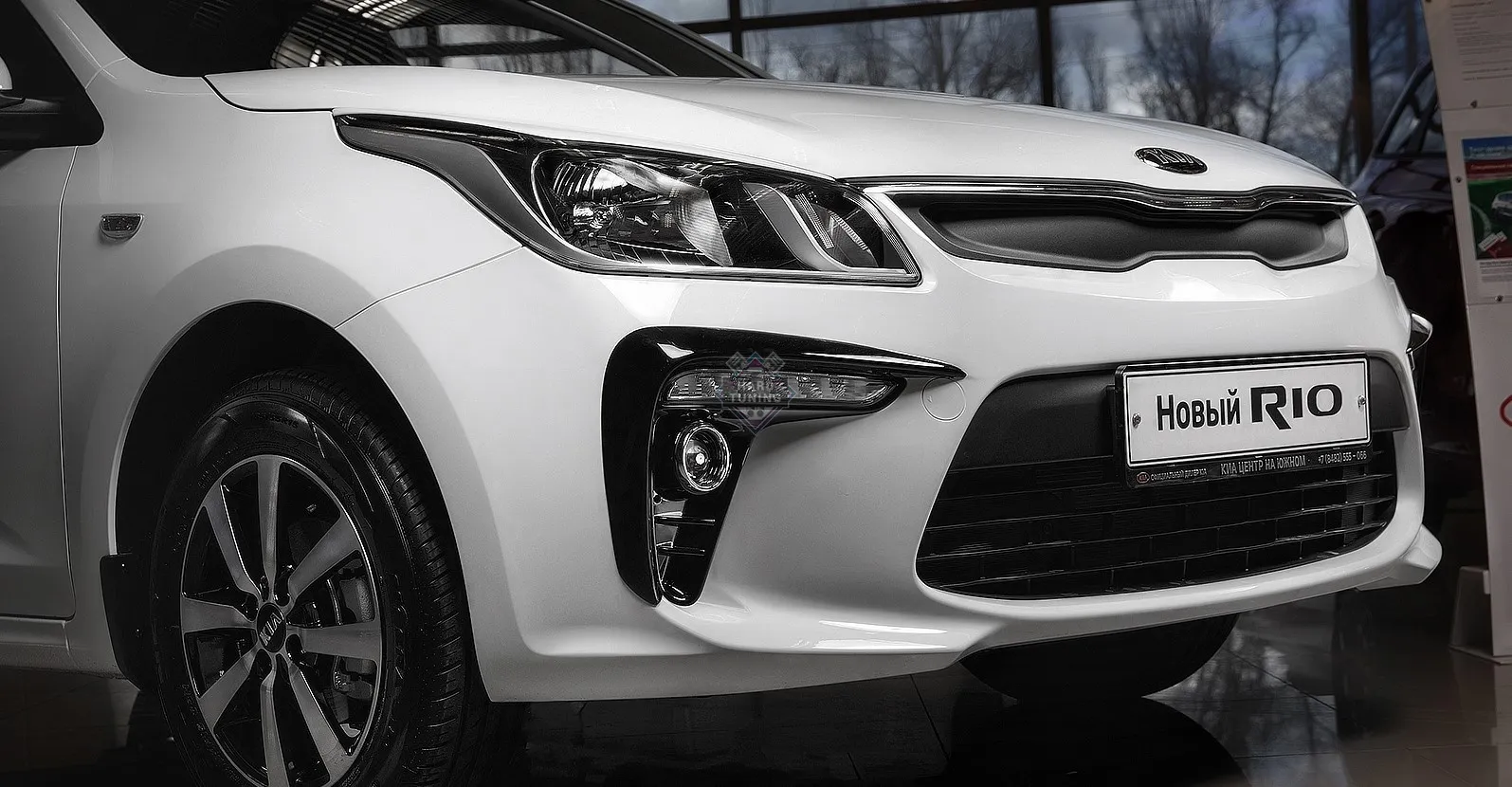 Серпы на передний бампер KIA RIO 4 2017-2020