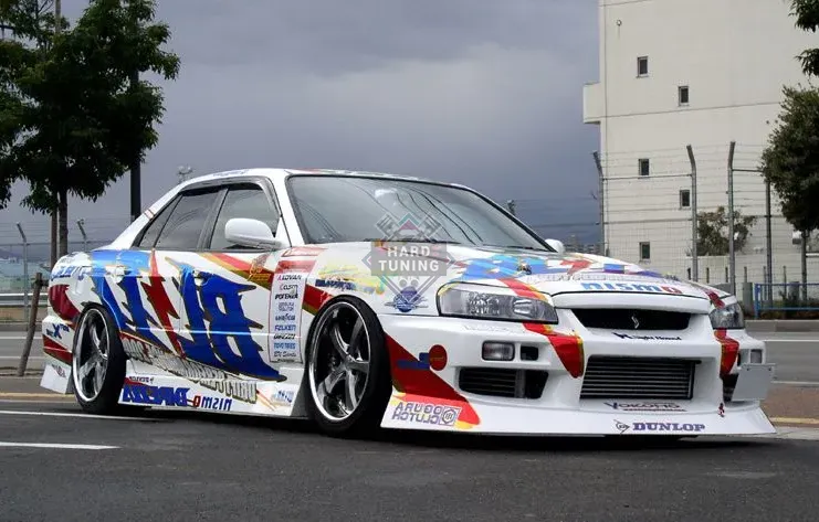 Накладки на пороги URAS Nissan Skyline R34