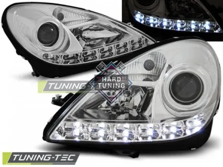 Передние фары Mercedes SLK R171 (2004-2011) Daylight хром