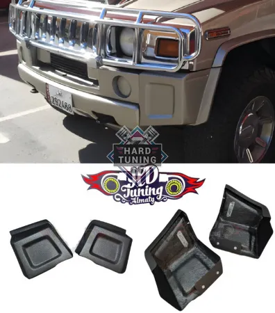 Накладки на передний бампер Hummer H2