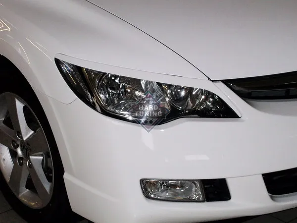 Накладки на фары узкие Honda Civic 8 4D 2006-2011