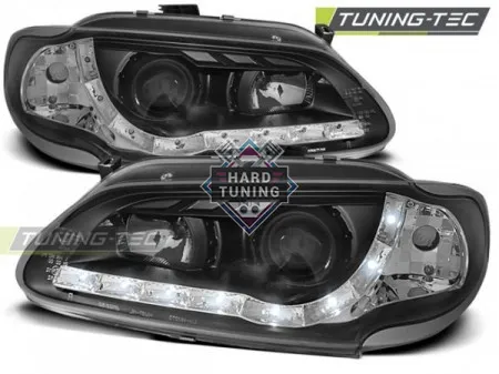Передние фары Renault Megane/Scenic (1996-1999) Daylight черные