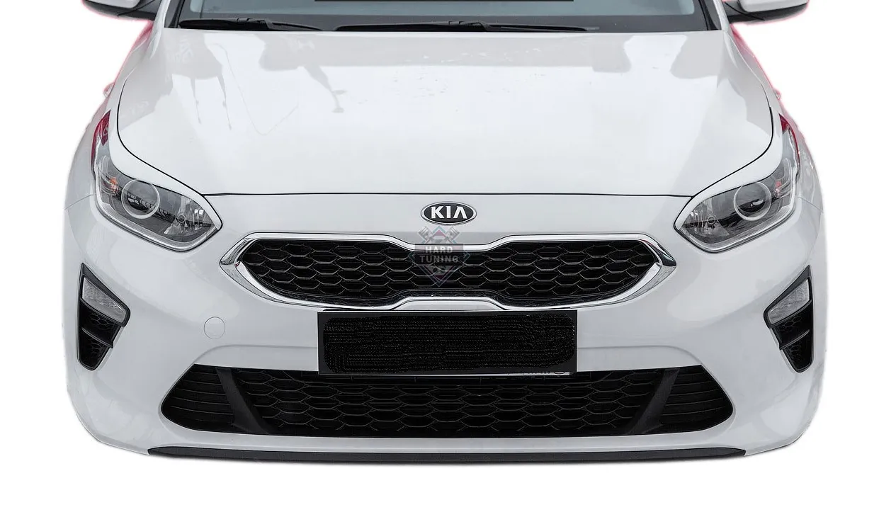 Накладки на фары фигурные BS KIA CEED 3 (CD) HB / SW 2018-2022 АБС ПЛАСТИК