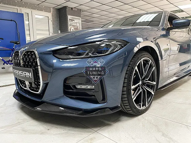 Сплиттер переднего бампера Parsan BMW G22 M-SPORT CARBON