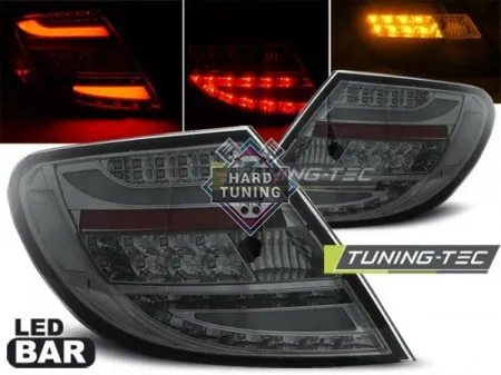 Задние фонари Mercedes W204 Sedan (2007-2010) LED Bar тонированные