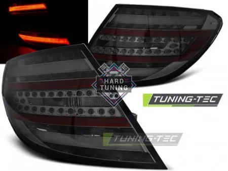 Задние фонари Mercedes W204 Sedan (2007-2010) LED Bar тонированные