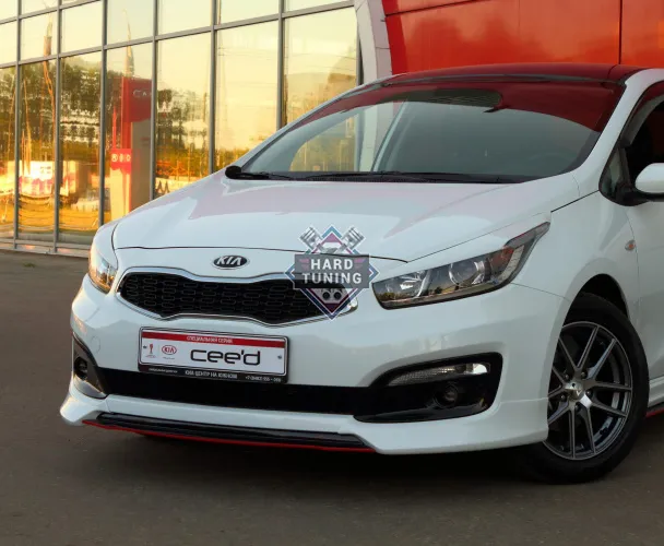 Накладка на передний бампер KIA CEED 2 JD 2015-2018 Рестайлинг