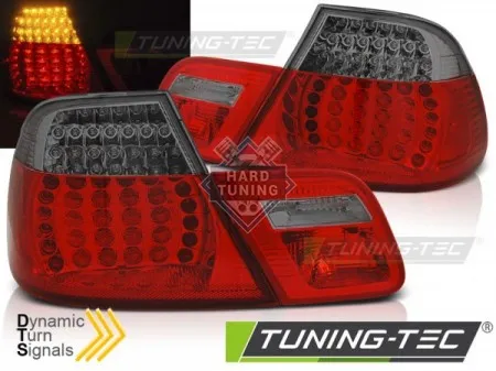 Задние фары BMW E46 (1999-2003) COUPE LED TAIL LIGHTS SEQ fits красно-тонированные