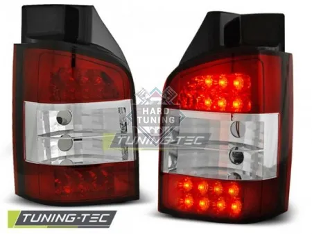 Задние фары VW T5 (2003-2009) LED TAIL LIGHTS fits красно-белые