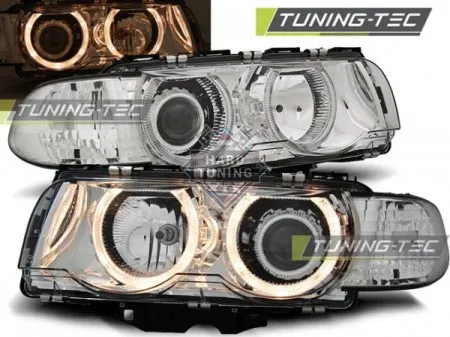 Передние фары BMW E31 (1998-2001) HEADLIGHTS ANGEL EYES fits хром