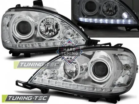 Передние фары Mercedes W163 ML M-Class (1998-2001) Daylight хром