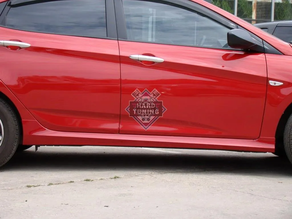 Накладки на пороги SPORT Hyndai Solaris 1 (2010-2017)