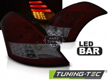 Задние фонари Suzuki Swift V 10- LED BAR красно-тонированные