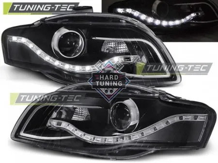 Передние фары AUDI A4 B7 2004-2008 HEADLIGHTS DAYLIGHT fits черные